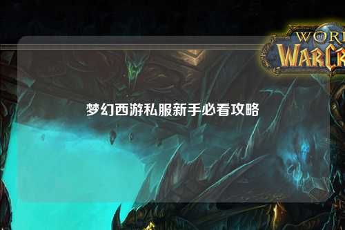 夢幻西游私服新手必看攻略