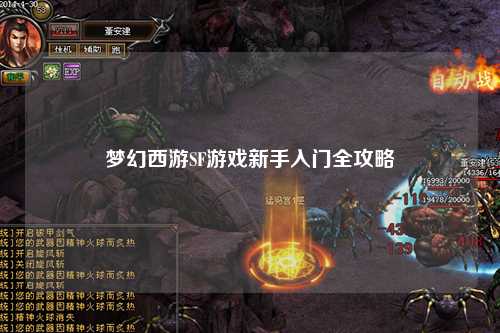 夢幻西游SF游戲新手入門全攻略